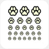 luminescent day "DogPaw" reusable privacy sticker set CamTag