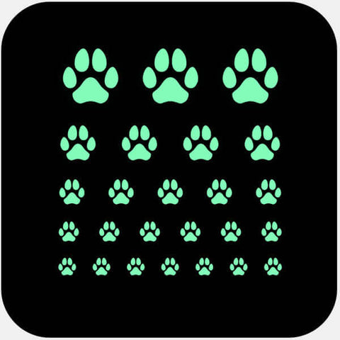 luminescent night "DogPaw" reusable privacy sticker set CamTag