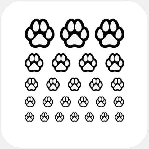 dark animals "dog paw" reusable privacy sticker set CamTag