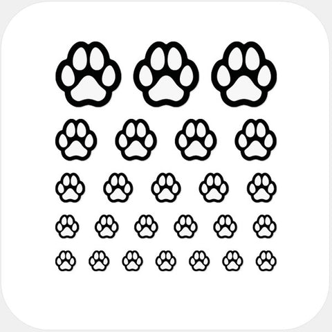 dark animals "dog paw" reusable privacy sticker set CamTag
