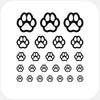 dark animals "dog paw" reusable privacy sticker set CamTag