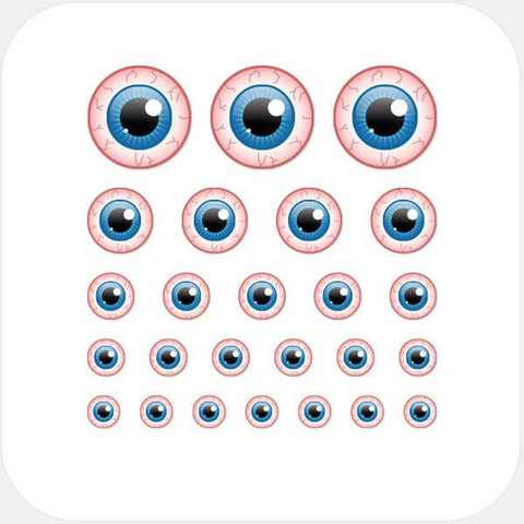 colorful "eye" reusable privacy sticker set CamTag by plugyou