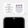 colorful "eye" reusable privacy sticker CamTag on phone by plugyou