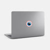 colorful "eye" reusable macbook sticker tabtag on a mac by plugyou