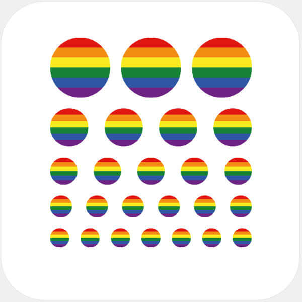 reusable webcam privacy sticker sheet with 25 multicolor pieces for laptops tablets and smartphones – multicolor Rainbow Flag CamTag