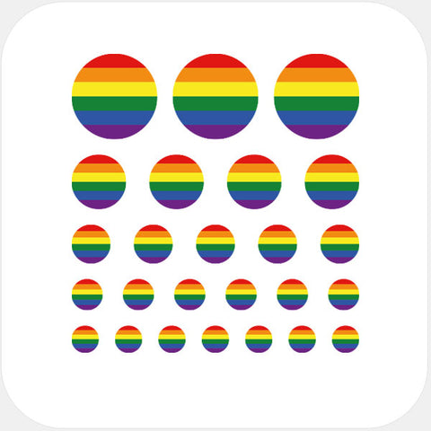 colorful "rainbow flag" reusable privacy sticker set CamTag