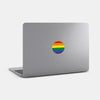 colorful "Rainbow Flag" tabtag reusable macbook sticker tabtag on a laptop