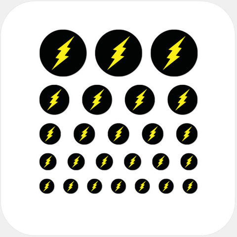 dark "Flash" reusable privacy sticker set CamTag