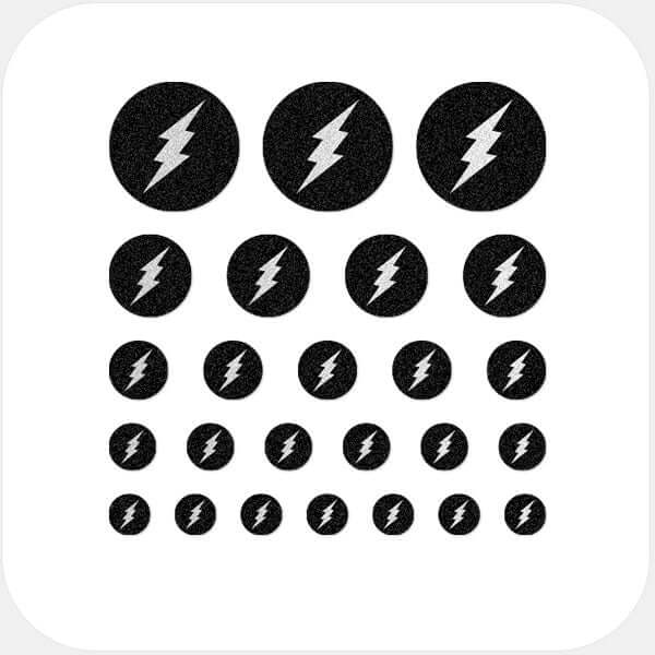 reusable camera blocker sticker set with 25 pieces in multiple sizes for phones laptops tablets and desktop computers – silver Flash CamTag