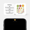 food "fruit set" reusable privacy sticker sets CamTag on phone