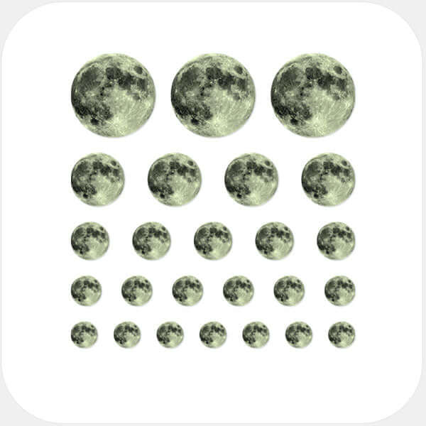 webcam privacy cover set with multiple sizes for phones laptops tablets and desktop computers – luminescent day Full Moon CamTag