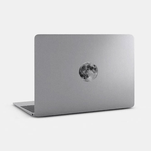 spacegray "full moon" reusable macbook sticker tabtag on a mac