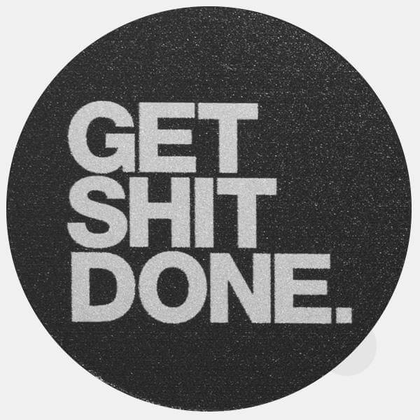 silver get shit done reusable macbook sticker tabtag