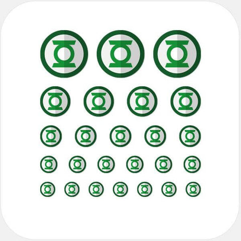 superheroes "green lantern" reusable privacy sticker set CamTag by plugyou
