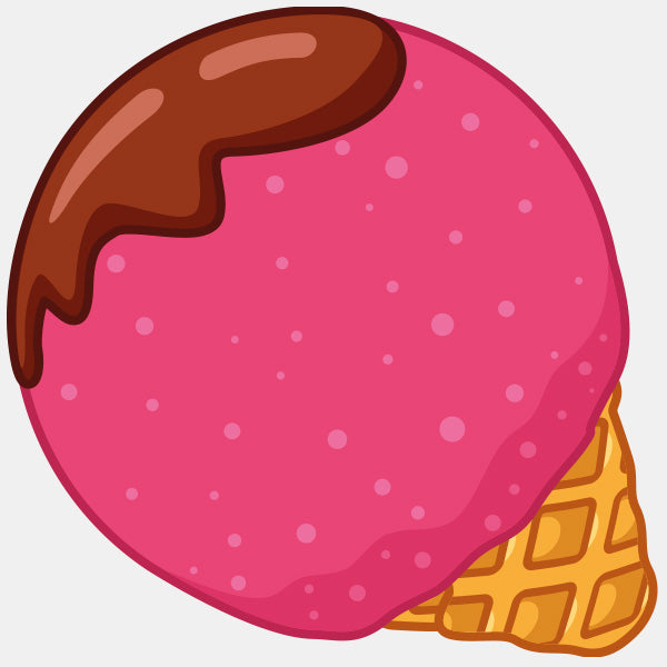 food "raspberry ice cream" reusable macbook sticker tabtag