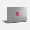 food "raspberry ice cream" reusable macbook sticker tabtag on a laptop