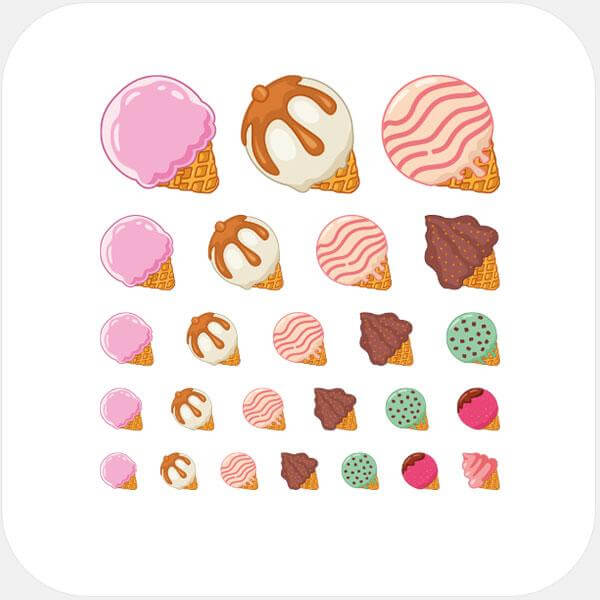 reusable camera privacy sticker set with multiple sizes for laptops tablets and smartphones – Ice Cream Set CamTag