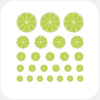 food "Lime" reusable privacy sticker set CamTag