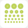food "Lime" reusable privacy sticker set CamTag