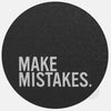 silver "make mistakes" reusable macbook sticker tabtag