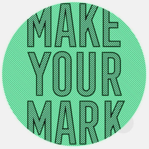 luminescent night "MakeYourMark" reusable macbook sticker tabtag