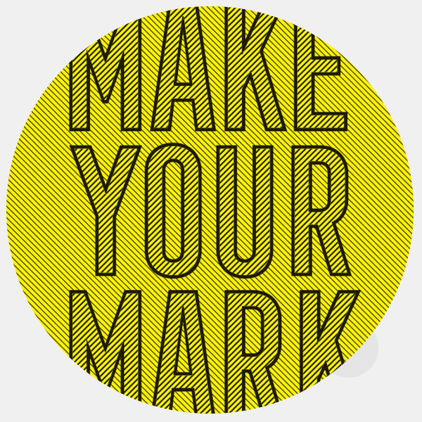 colorful "MakeYourMark" reusable macbook sticker tabtag