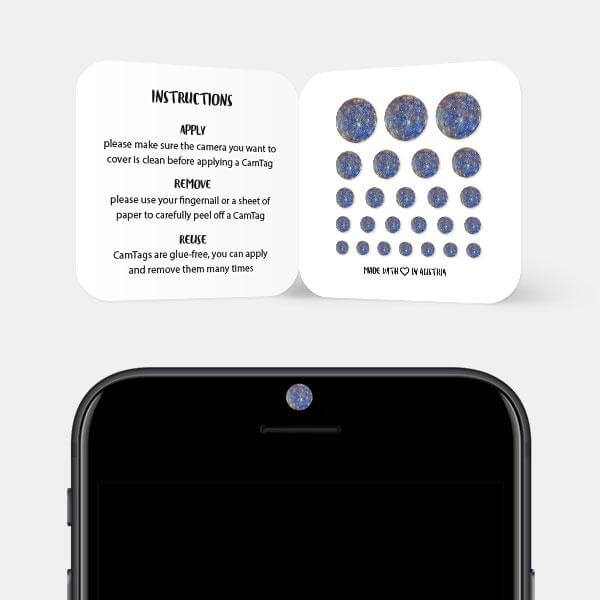 Mercury planet camera blocker for smartphone front camera — Mercury CamTag 