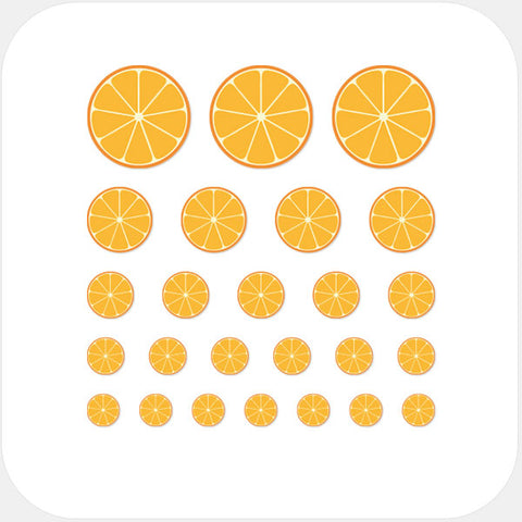 food "Orange" reusable privacy sticker set CamTag
