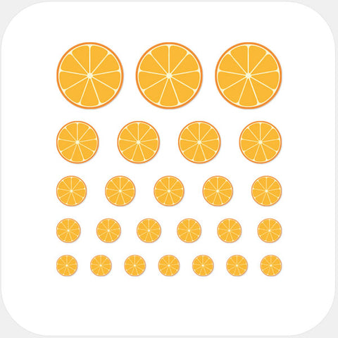 food "Orange" reusable privacy sticker set CamTag
