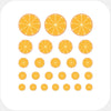 food "Orange" reusable privacy sticker set CamTag