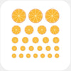 food "Orange" reusable privacy sticker set CamTag