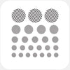 white "curved line pattern" reusable privacy sticker set CamTag