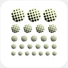 luminescent day "PatternDots1" reusable privacy sticker set CamTag