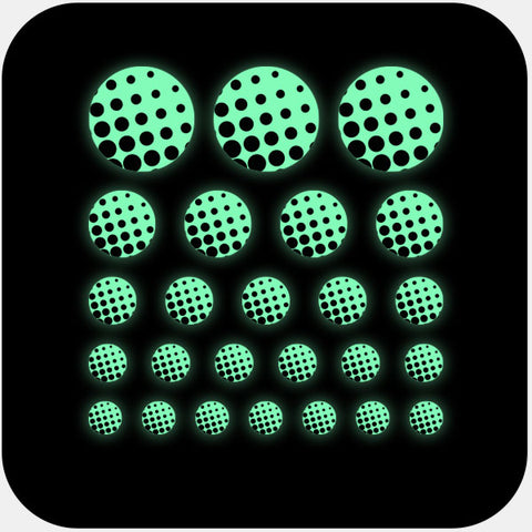 luminescent night "PatternDots1" reusable privacy sticker set CamTag