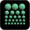 luminescent night "PatternDots1" reusable privacy sticker set CamTag