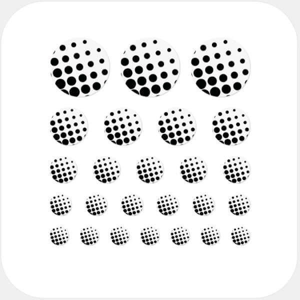 camera privacy sticker set with multi-size assortment for phones laptops tablets and desktop computers – white Dot Pattern 1 CamTag