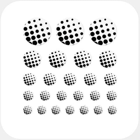 white "dot pattern 1" reusable privacy sticker set CamTag