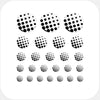 white "dot pattern 1" reusable privacy sticker set CamTag