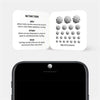 white "dot pattern 1" reusable privacy sticker CamTag on phone