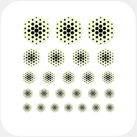 luminescent day "PatternDots2" reusable privacy sticker set CamTag