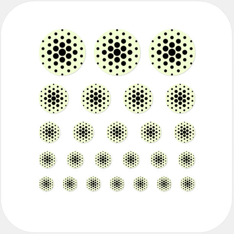luminescent day "PatternDots2" reusable privacy sticker set CamTag