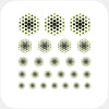 luminescent day "PatternDots2" reusable privacy sticker set CamTag