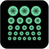 luminescent night "PatternDots2" reusable privacy sticker set CamTag