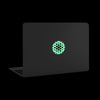 luminescent night "PatternDots2" reusable macbook sticker tabtag on a laptop