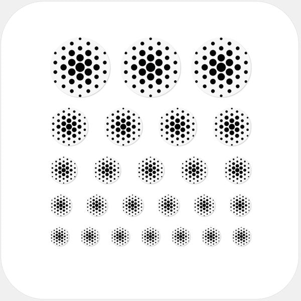 white "dot pattern 2" reusable privacy sticker set CamTag