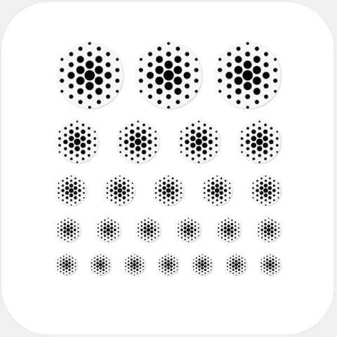 white "dot pattern 2" reusable privacy sticker set CamTag