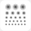 white "dot pattern 2" reusable privacy sticker set CamTag