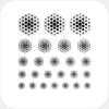 silver "dot pattern 2" reusable privacy sticker set CamTag