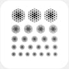 silver "dot pattern 2" reusable privacy sticker set CamTag