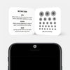 silver "dot pattern 2" reusable privacy sticker CamTag on phone
